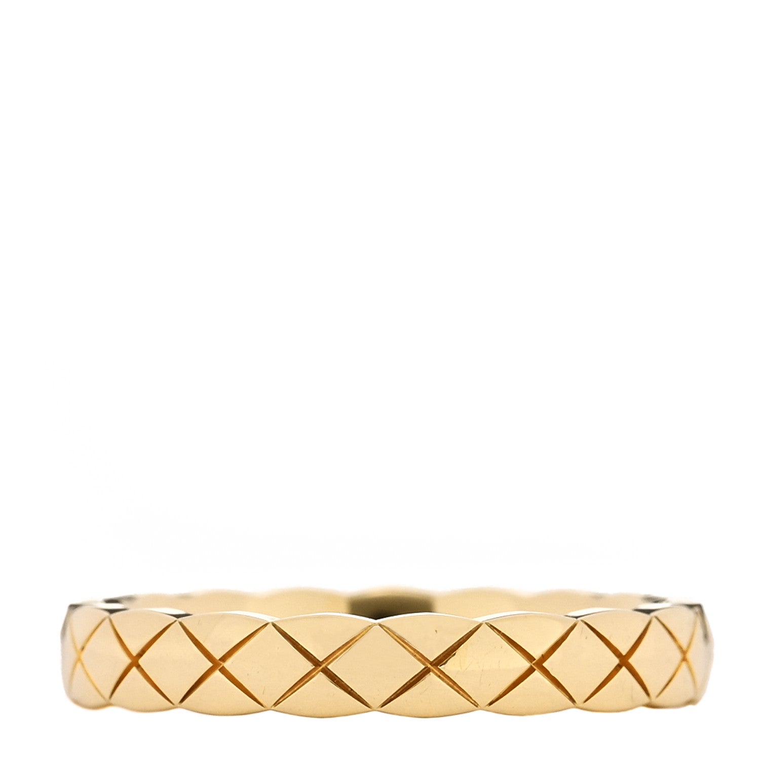 Chanel 18K Yellow Gold Mini Coco Crush Ring 54 6.75 3 of 5