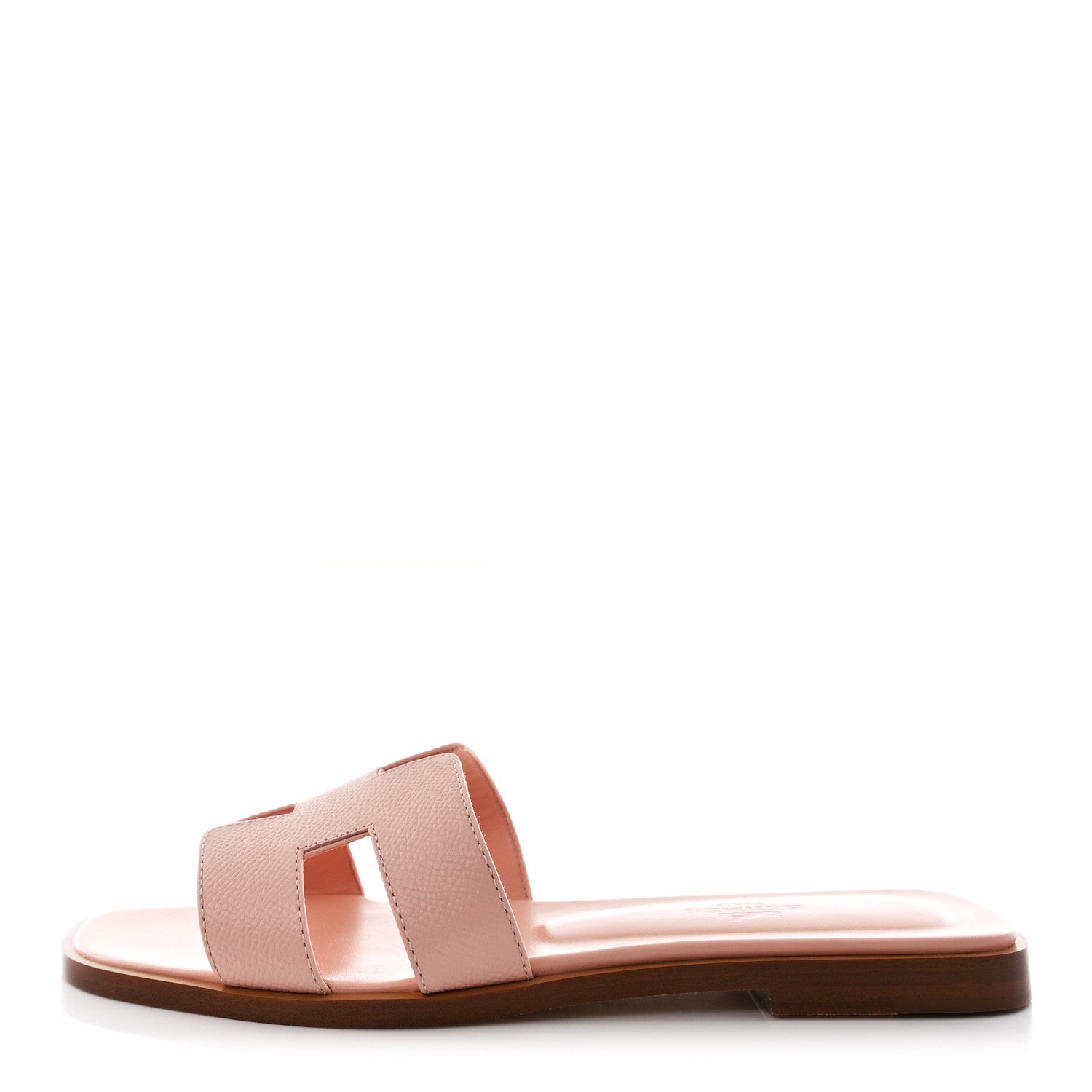Hermes Epsom Oran Sandals 37 Rose Pale 1 of 9
