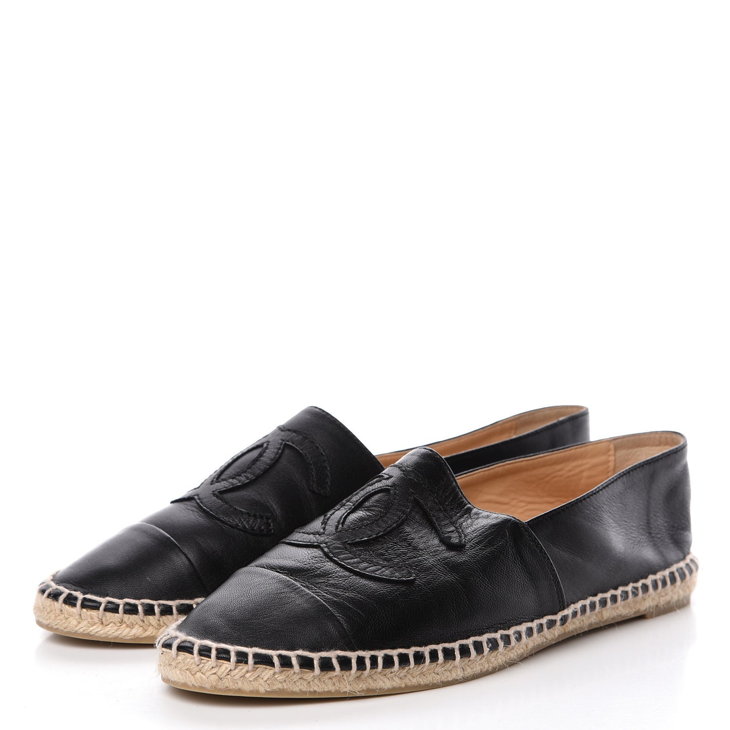 Lambskin CC Espadrilles 40 Black