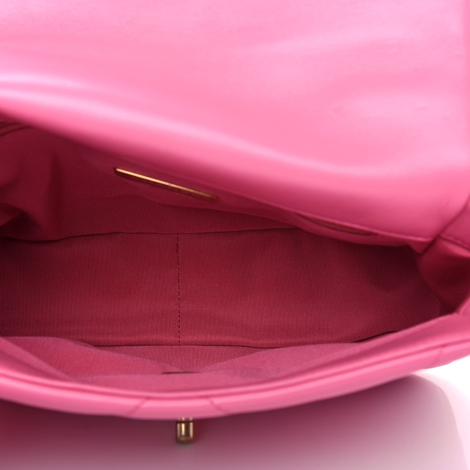 Chanel Shiny Lambskin Quilted Medium Chanel 19 Flap Neon Pink 5 of 10