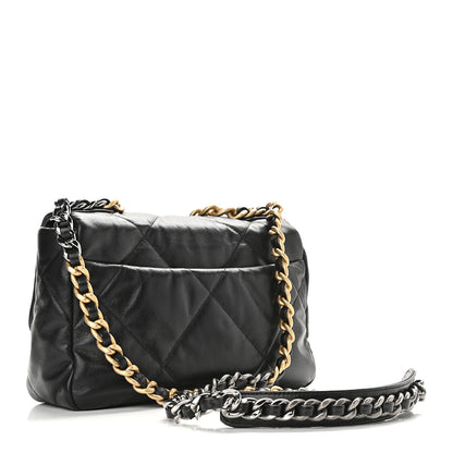 Chanel Goatskin Quilted Medium Chanel 19 Flap Black 3 of 9