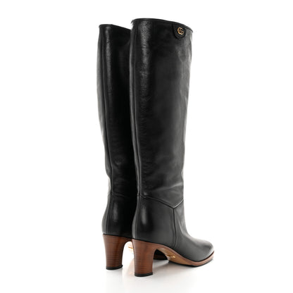 Gucci Calfskin Piuma Lux Energy High Boots 35 Black 4 of 11