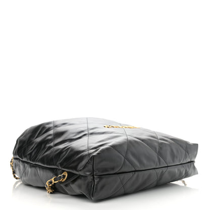Chanel Shiny Calfskin Quilted Chanel 22 Backpack Black 3 of 9