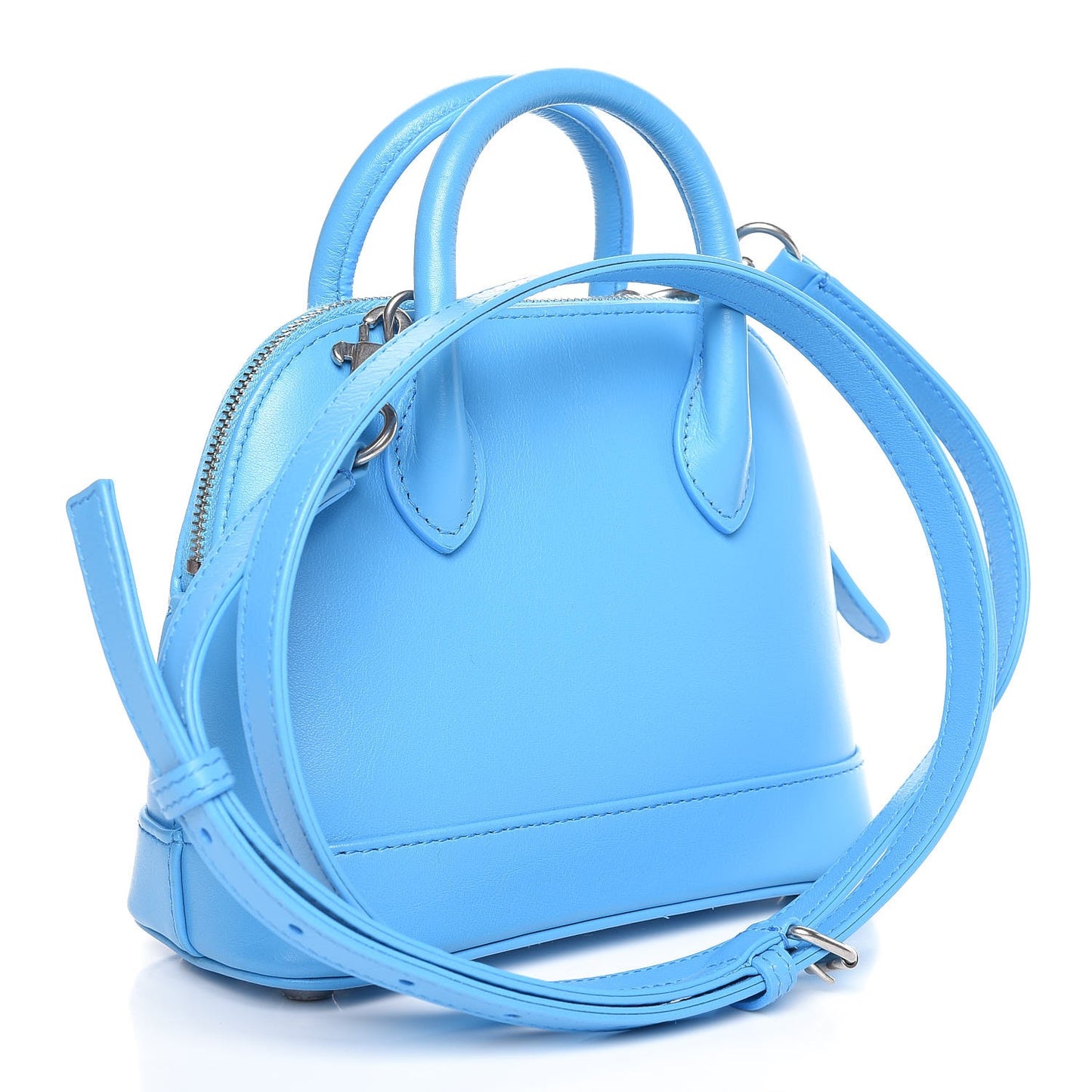 Soft Calfskin Puppy And Kitten XXS Ville Top Handle Bag Bleu Turquoise