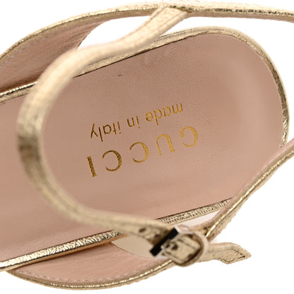 Gucci Galassia Horsebit Lady 75mm Sandals 38.5 Platino 8 of 10
