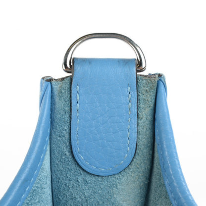 Hermes Taurillon Clemence Amazone Evelyne III PM Bleu Paradis Bleu Saphir 10 of 15