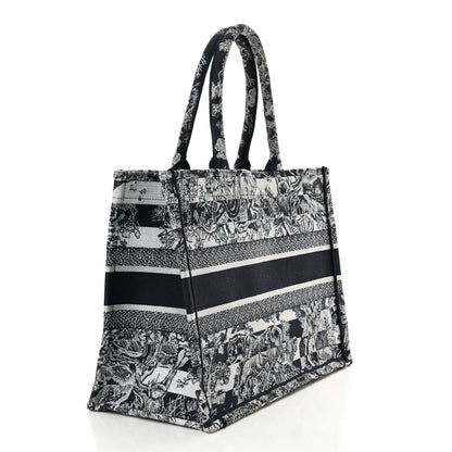 Christian Dior Canvas Embroidered Medium Dioriviera Toile De Jouy Book Tote White 3 of 14
