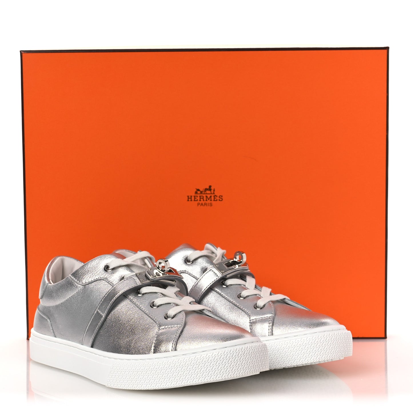 Calfskin Day Sneakers 39.5 Gris Argente