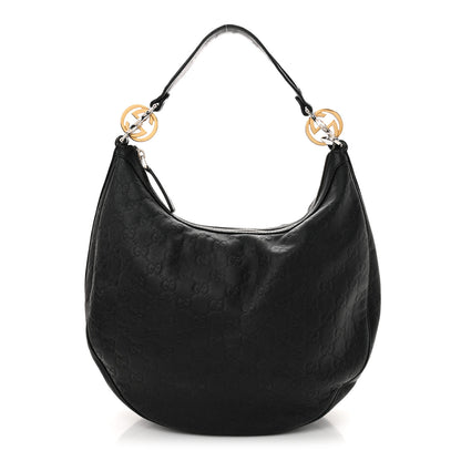 Gucci Guccissima Medium GG Twins Hobo Black 1 of 14
