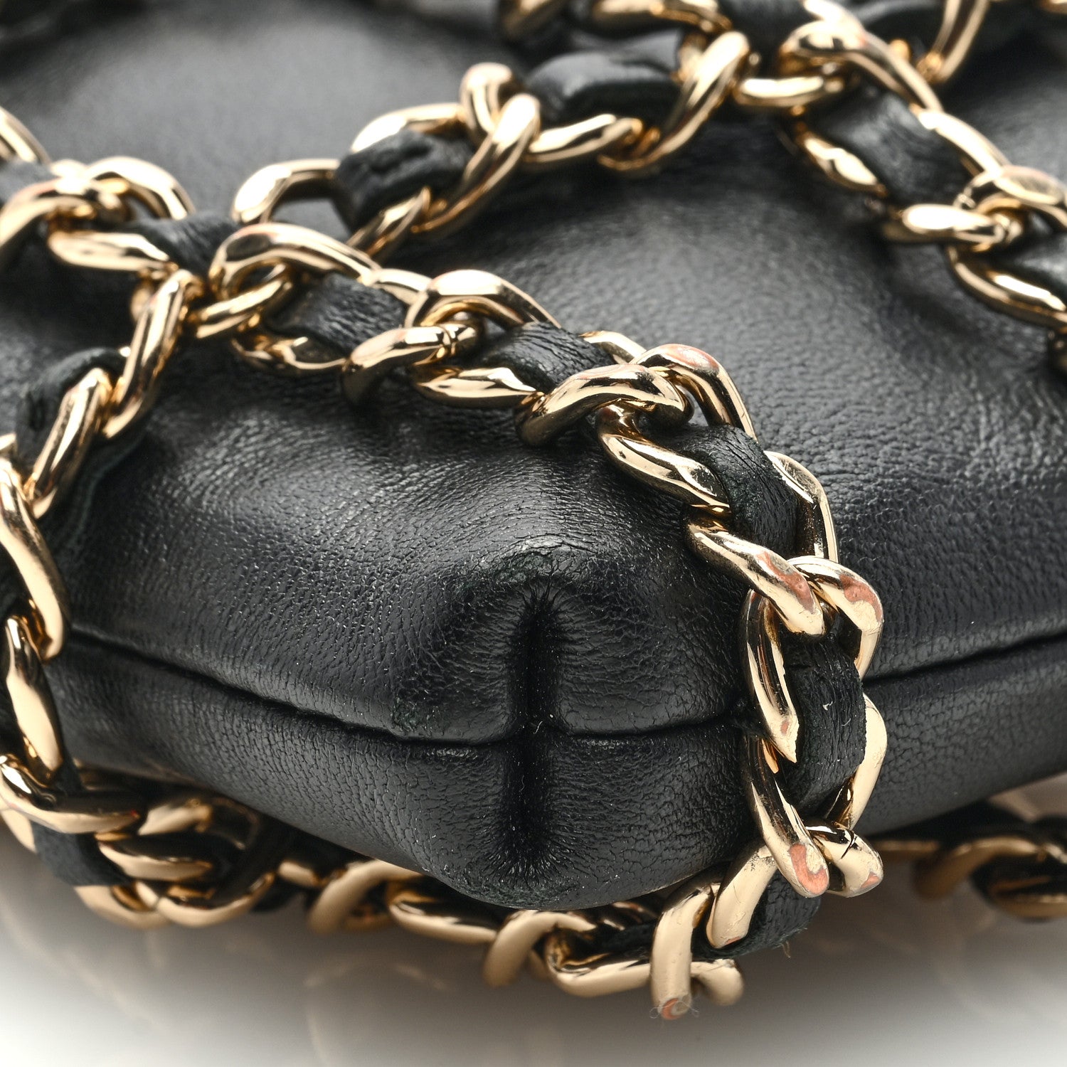 Chanel Lambskin Tech Me Out Clutch With Chain Black 9 of 10
