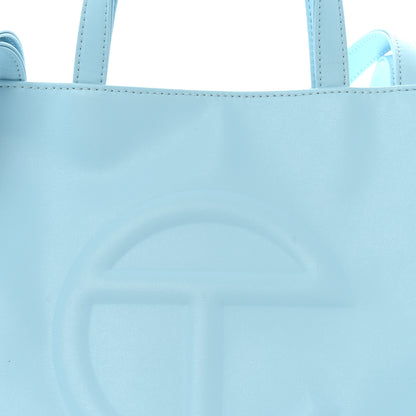Telfar Vegan Leather Medium Shopping Bag Pool Blue 8 of 14