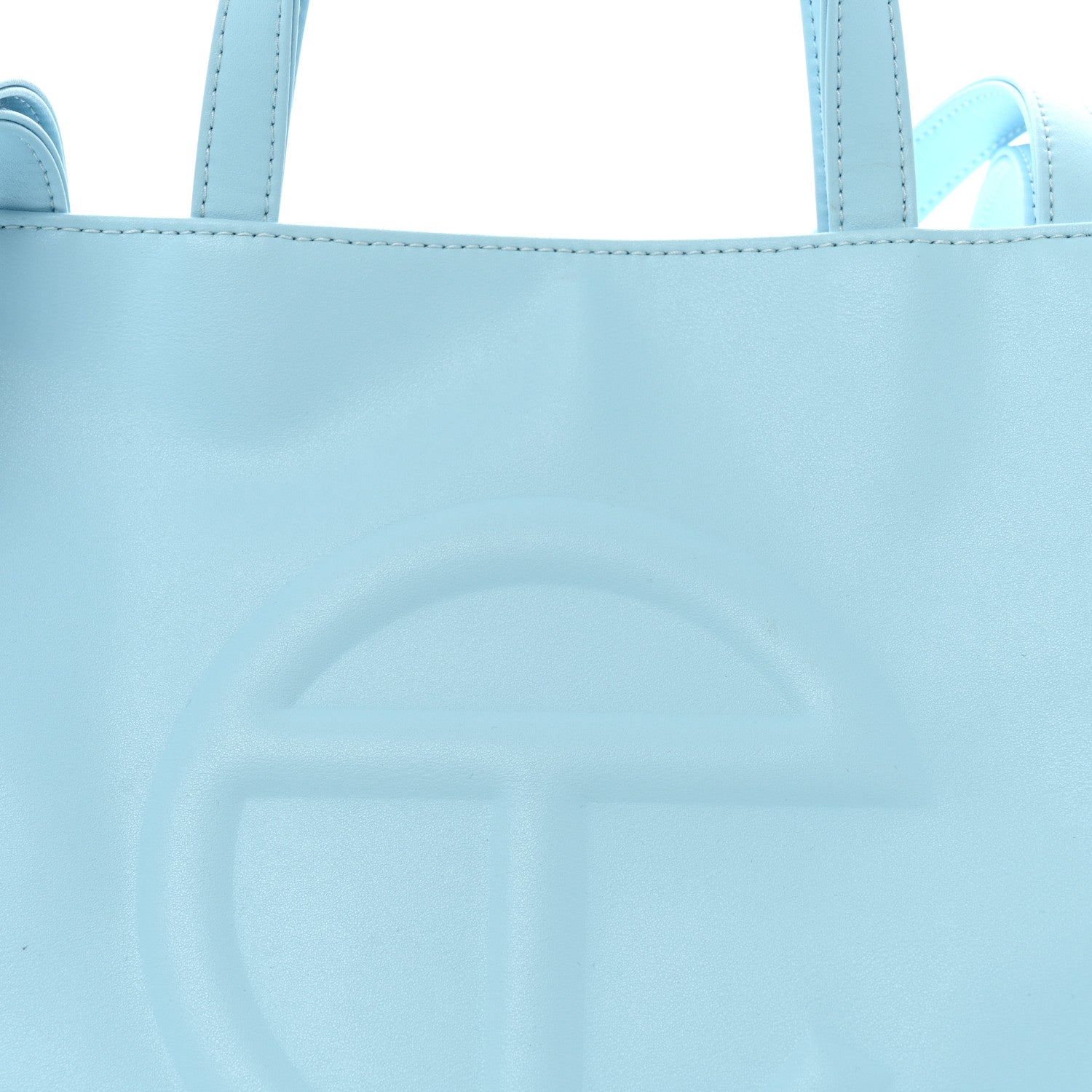 Telfar Vegan Leather Medium Shopping Bag Pool Blue 8 of 14