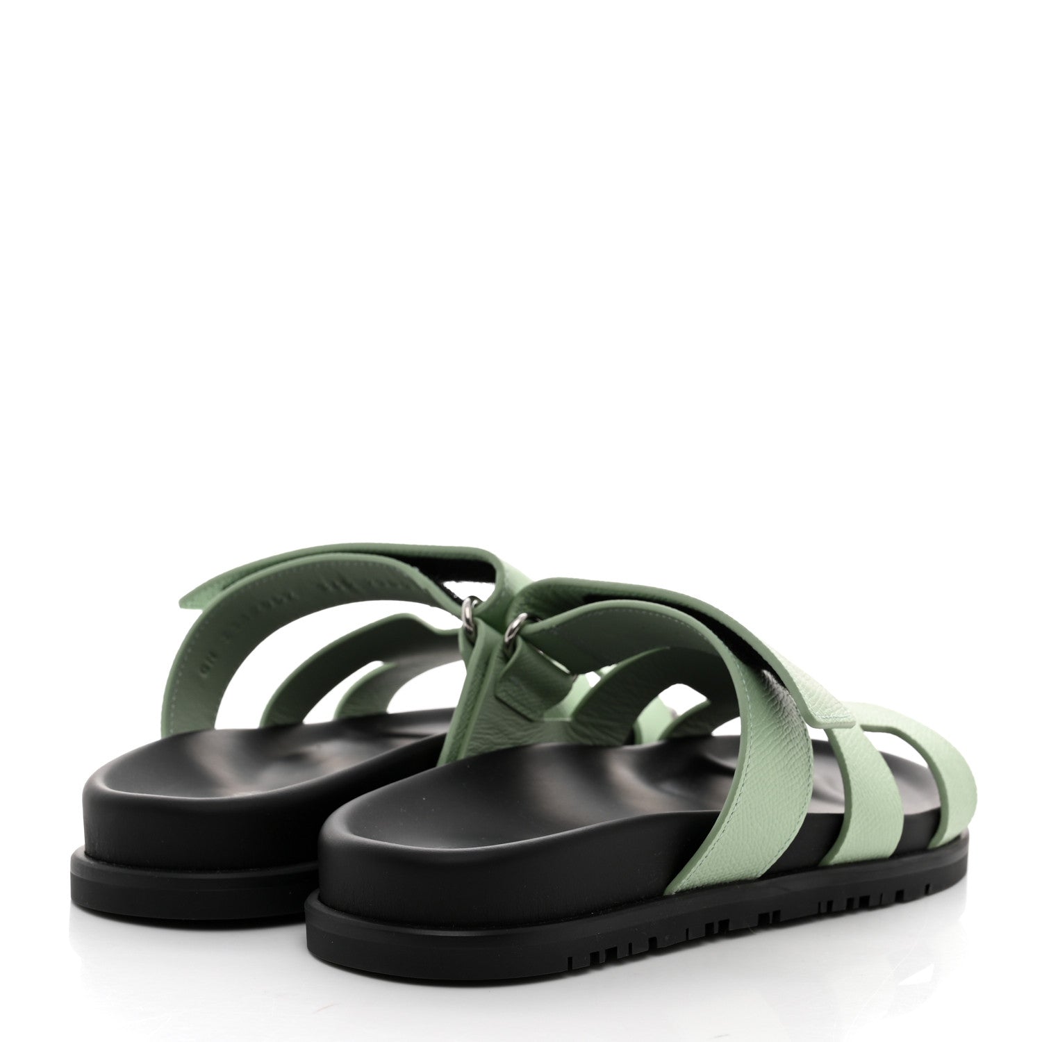 Hermes Epsom Womens Chypre Sandals 36.5 Vert Jade 4 of 9