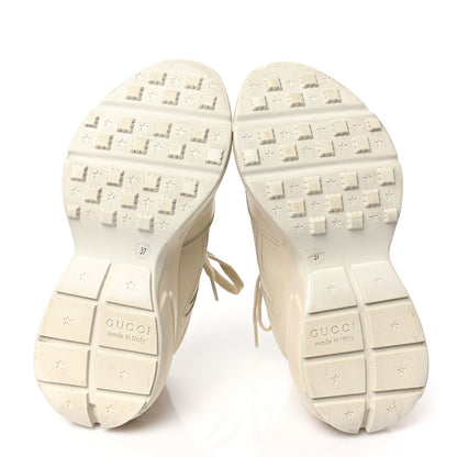 Gucci Calfskin Logo Womens Rhyton Sneakers 37 Ivory 7 of 9