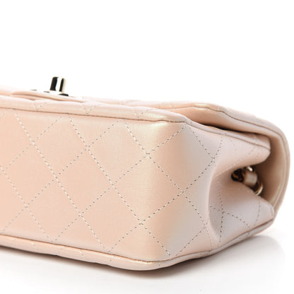 Chanel Iridescent Calfskin Quilted Mini Rectangular Flap Beige 7 of 11