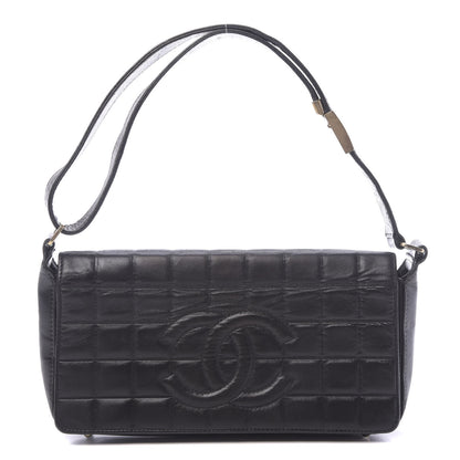 Chanel Lambskin Quilted CC Chocolate Bar Flap Black 1 of 13