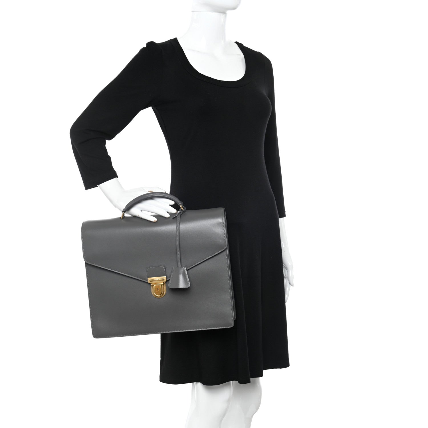 Celine Box Cartable Medium Briefcase Grey 2 of 10