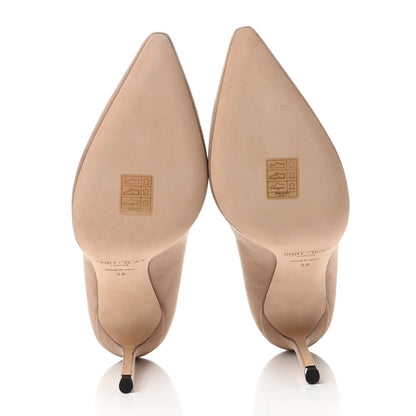 Jimmy Choo Suede Romy 100 Pumps 38 Nude 5 of 7