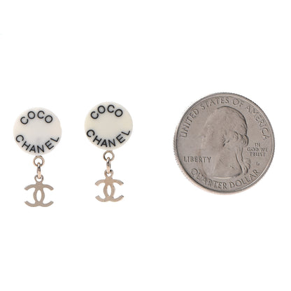 Chanel Resin Coco CC Drop Earrings Gold 2 of 4