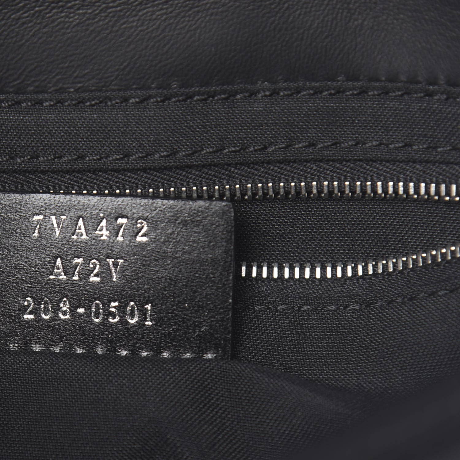 Fendi Nappa FF 1974 Embossed Belt Baguette Bag Black 7 of 10