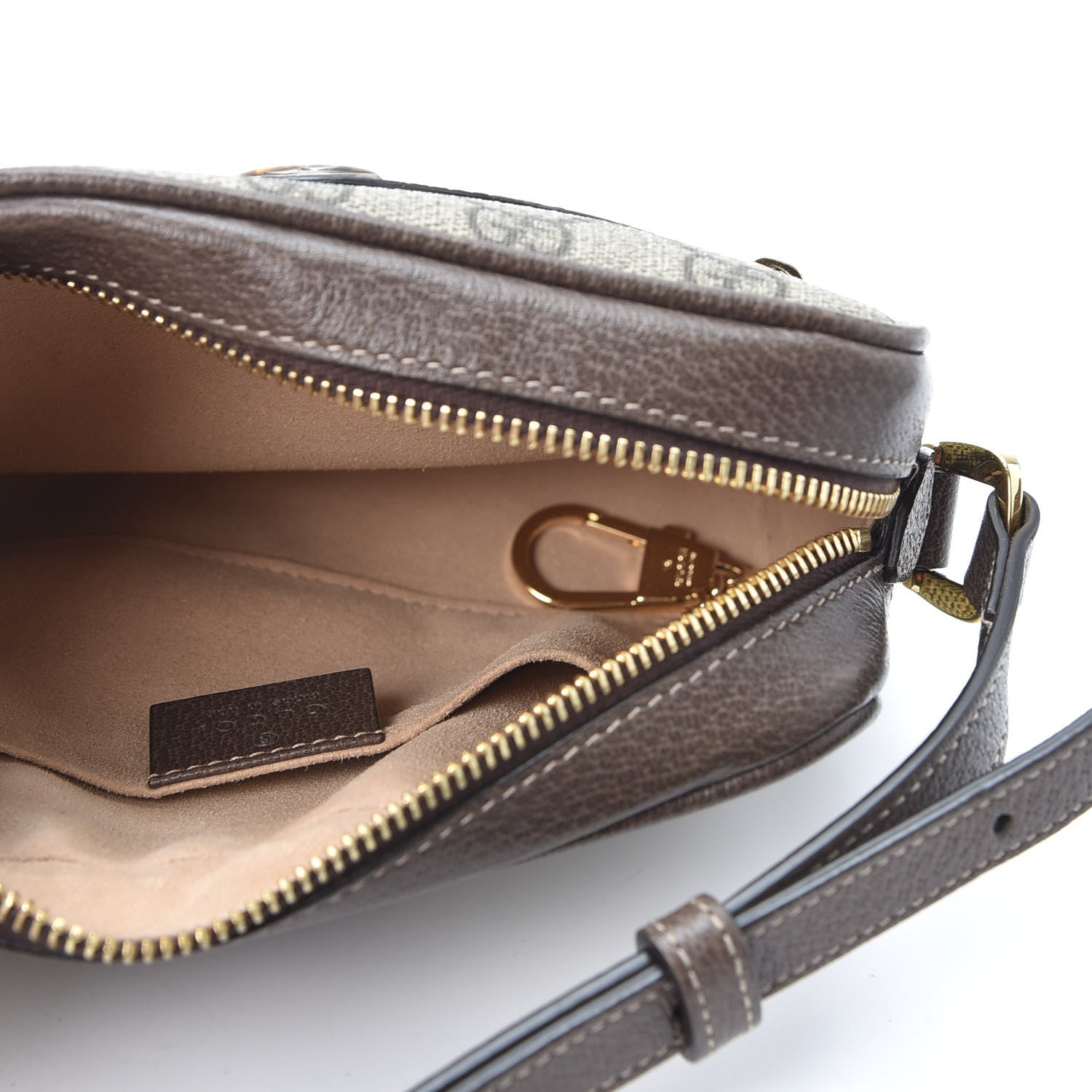 Gucci GG Supreme Monogram Web Mini Ophidia Shoulder Bag Brown 4 of 10