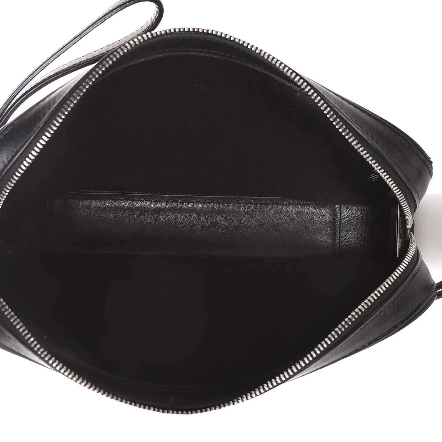 Nappa Calfskin Dragonne Pouch Clutch Black