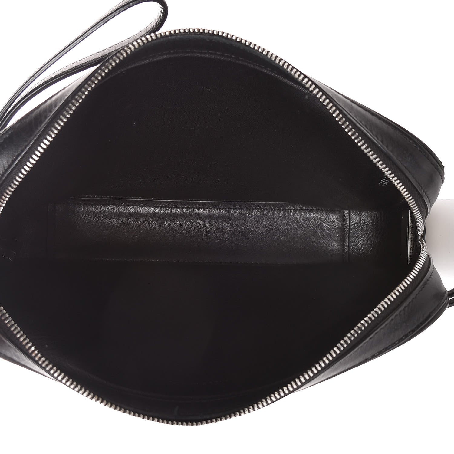 Celine Nappa Calfskin Dragonne Pouch Clutch Black 5 of 14