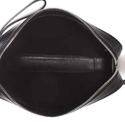 Celine Nappa Calfskin Dragonne Pouch Clutch Black 5 of 14