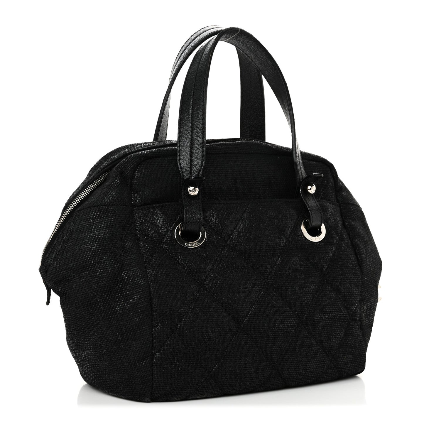 Coated Canvas Paris Biarritz Satchel Black