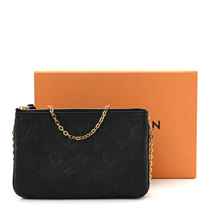 Louis Vuitton Empreinte Double Zip Pochette Black 11 of 11