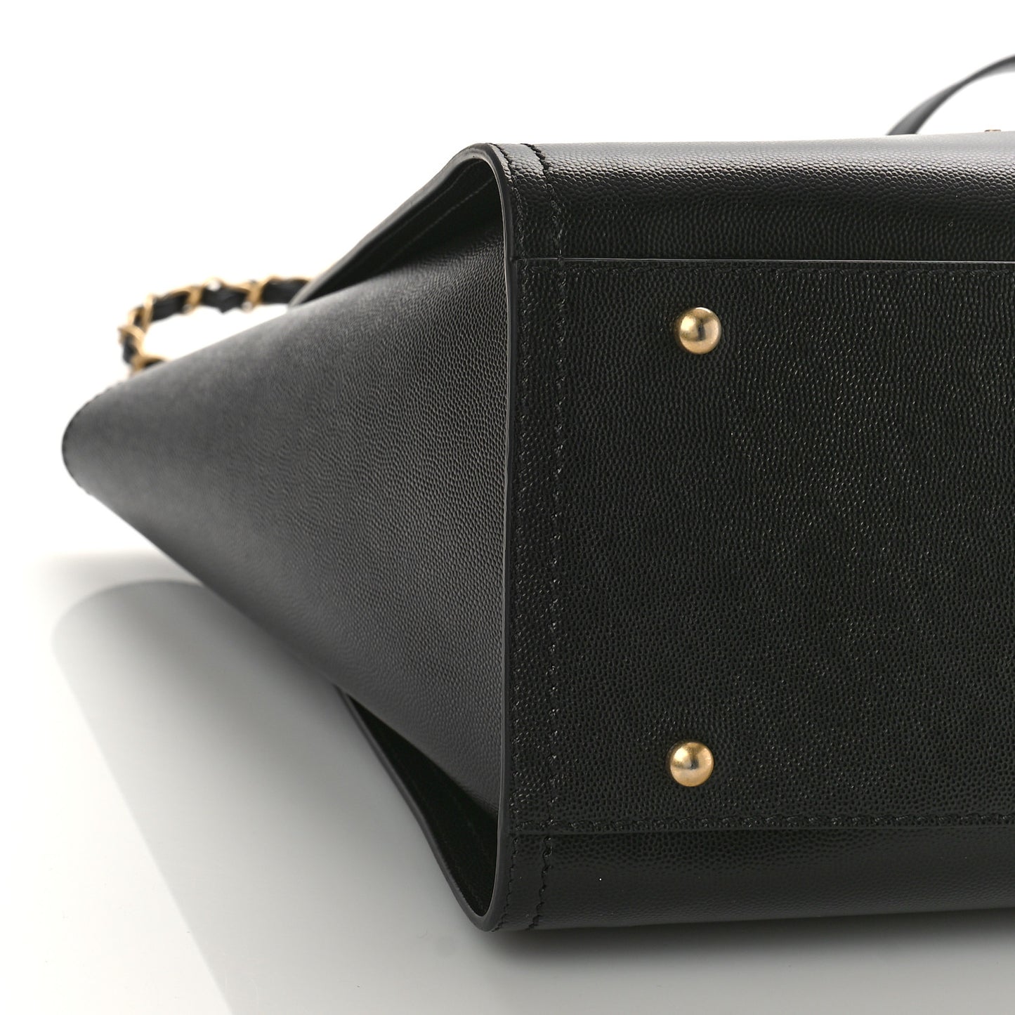 Caviar Small Studded Deauville Tote Black