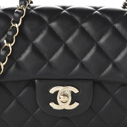 Chanel Lambskin Quilted Mini Rectangular Flap Black 10 of 11