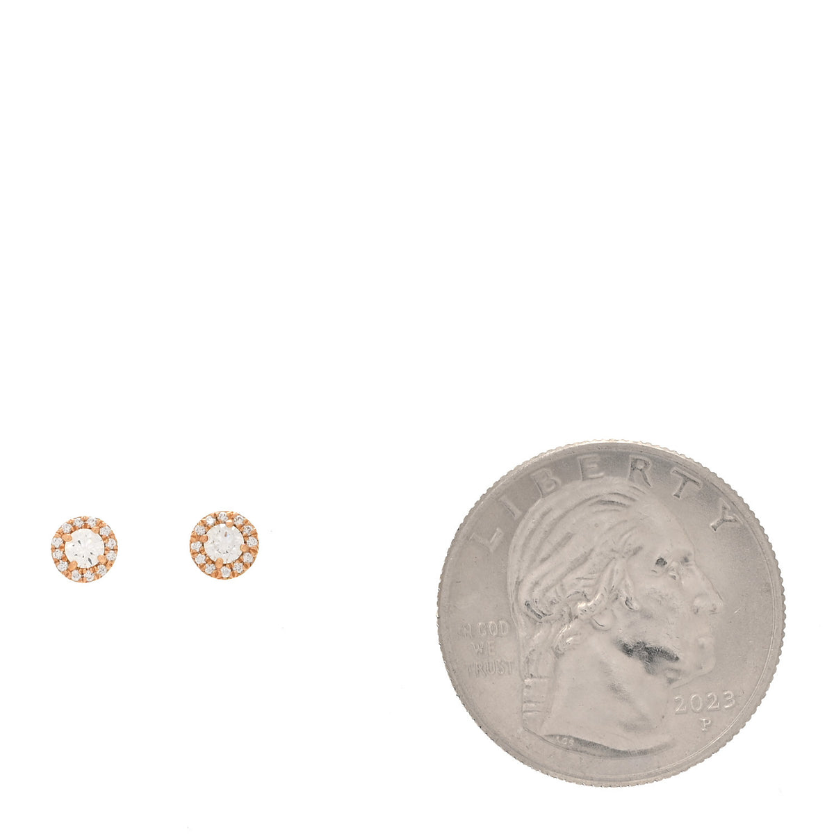 Tiffany Rose Gold Diamond .17ctw Mini Soleste Earrings 2 of 5