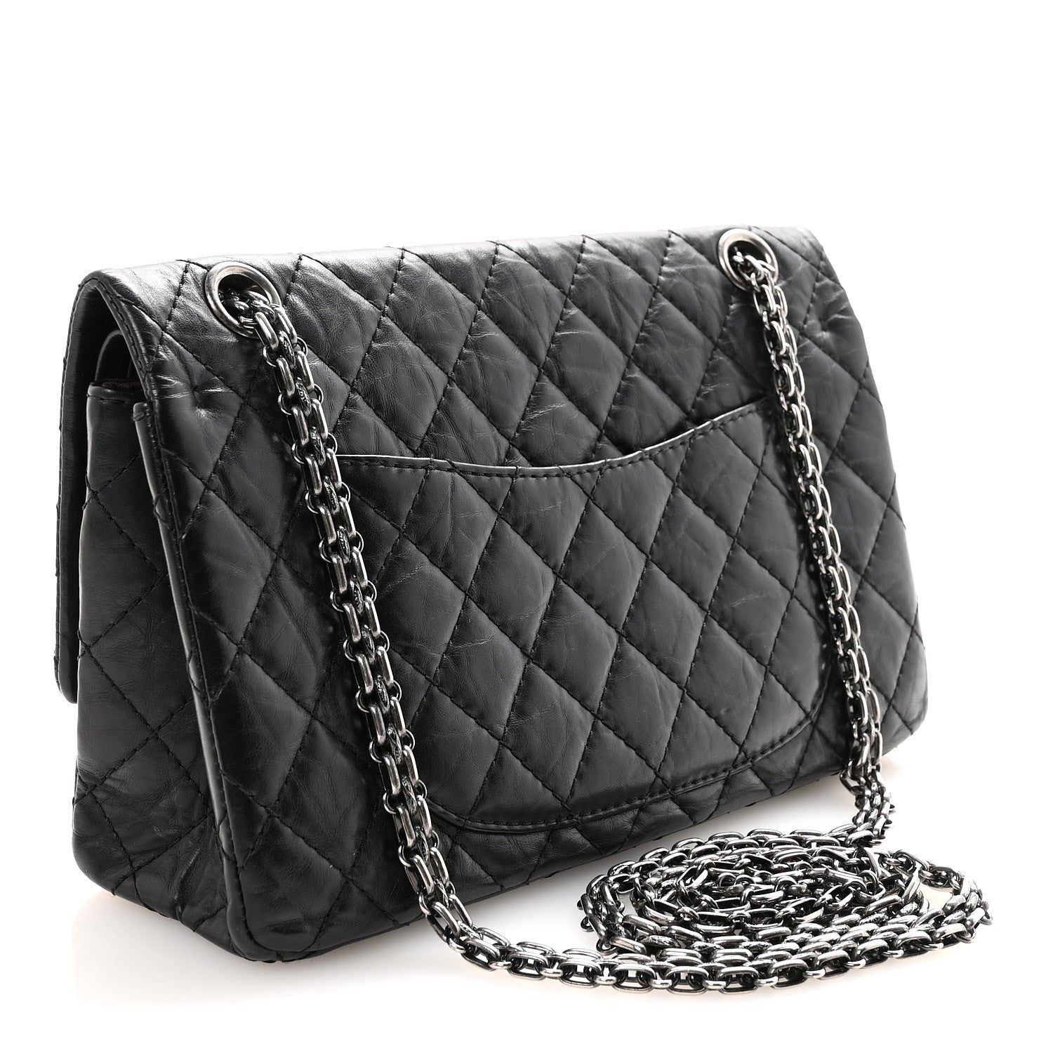 Chanel Aged Calfskin Quilted 2.55 Reissue 225 Flap Black 3 of 10