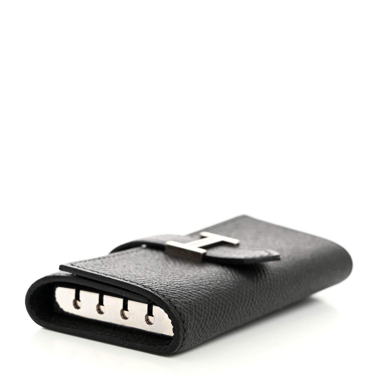 Hermes Epsom Bearn Multicles 4 Key Holder Black 3 of 6
