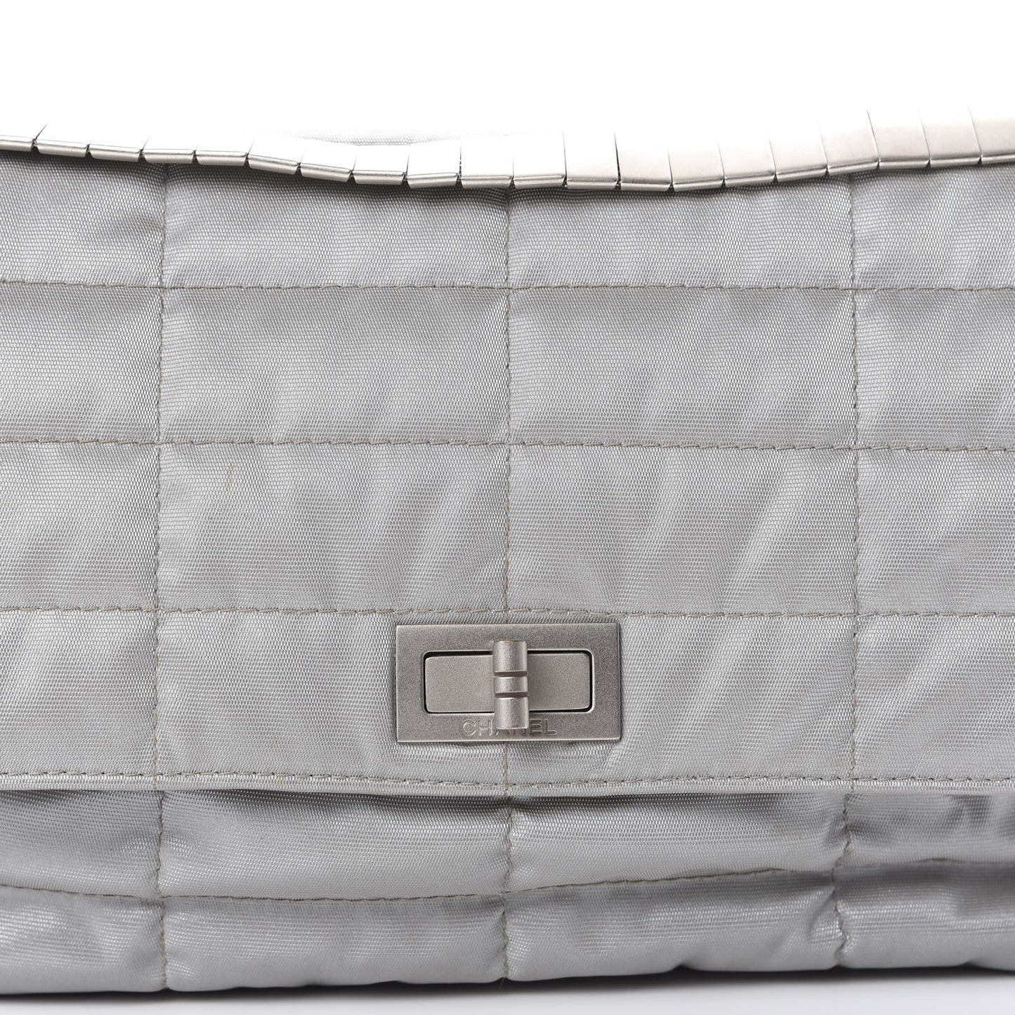 Canvas Chocolate Bar Mademoiselle Flap Grey