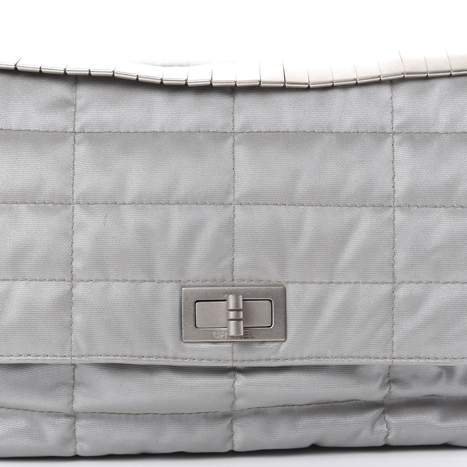 Chanel Canvas Chocolate Bar Mademoiselle Flap Grey 12 of 12