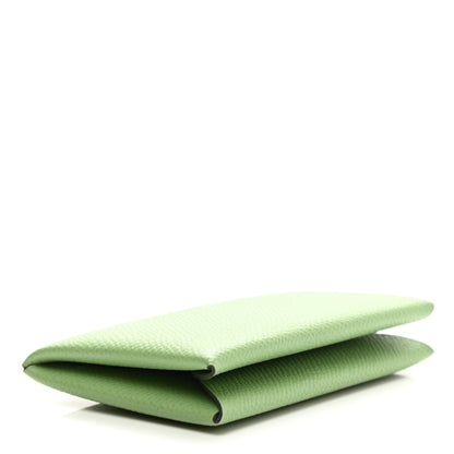 Hermes Epsom Calvi Card Case Vert Criquet 4 of 8