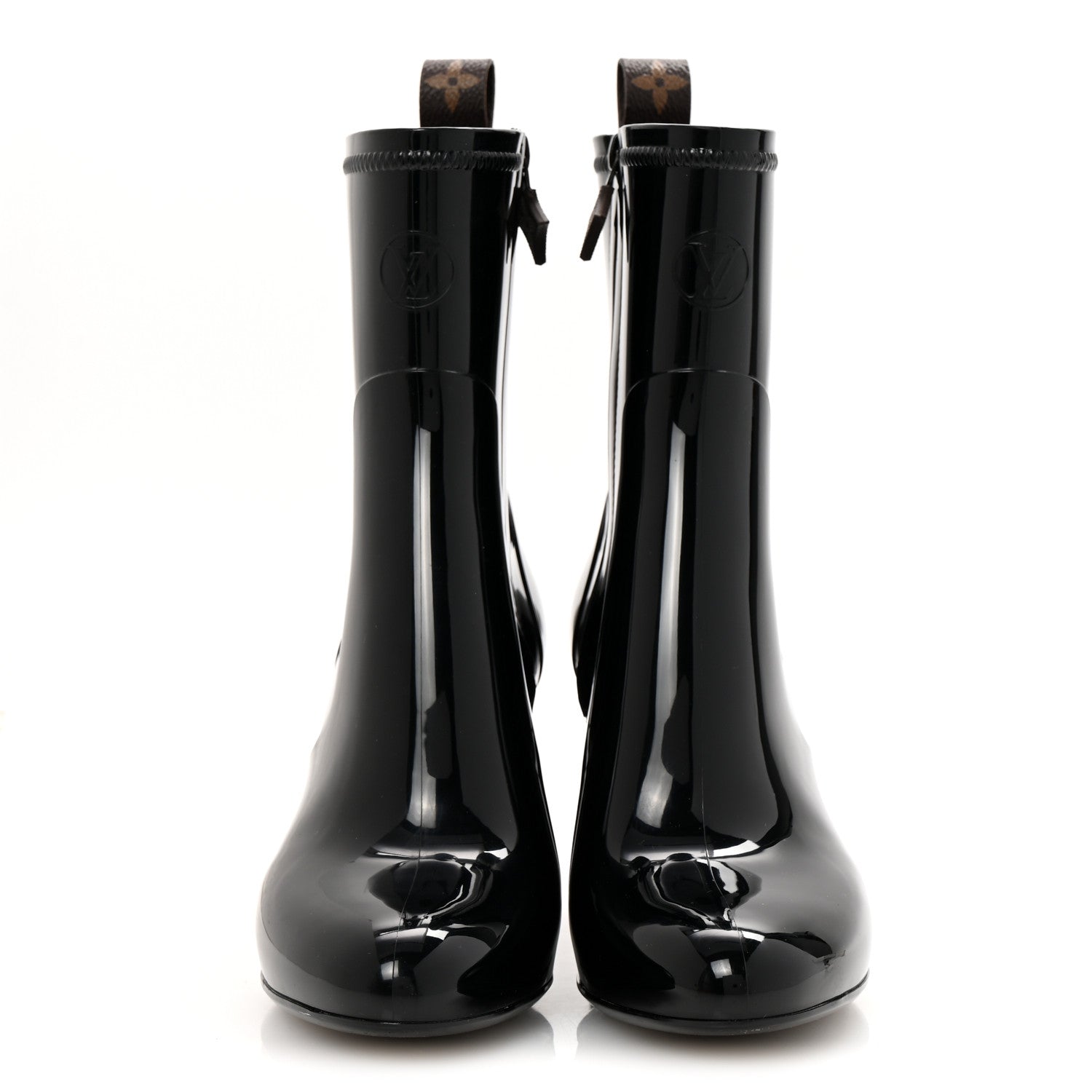 Louis Vuitton Rubber Silhouette Ankle Boots 38 Black 3 of 11