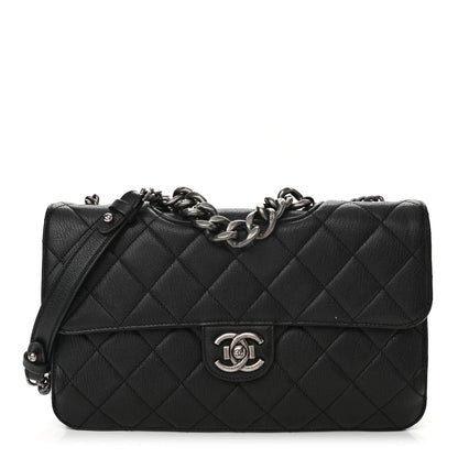Chanel Goatskin Quilted Large Perfect Edge Flap Black 1 of 9