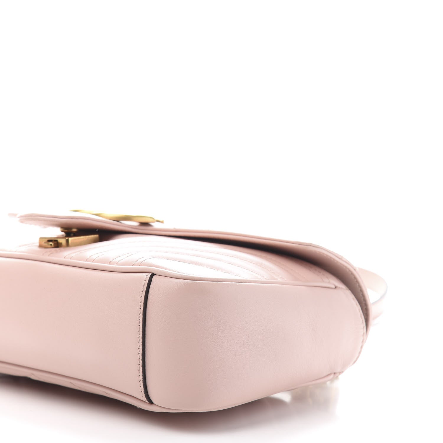 Gucci Calfskin Matelasse Small GG Marmont Shoulder Bag Perfect Pink 11 of 12