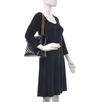 Saint Laurent Calfskin Y Quilted Monogram Medium Loulou Chain Satchel Black 2 of 9