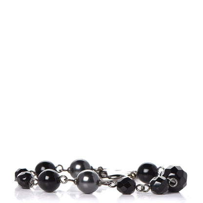 Chanel Ruthenium Bead CC Bracelet Black 1 of 6