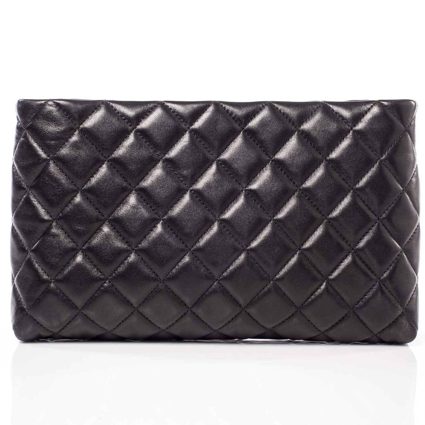 Lambskin Quilted Clutch Black