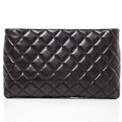 Chanel Lambskin Quilted Clutch Black 1 of 9