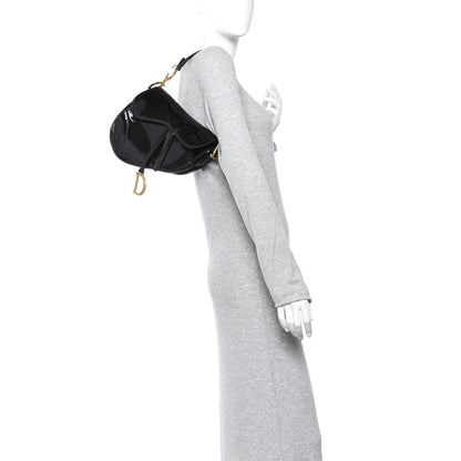 Christian Dior Patent Saddle Bag Black 2 of 9