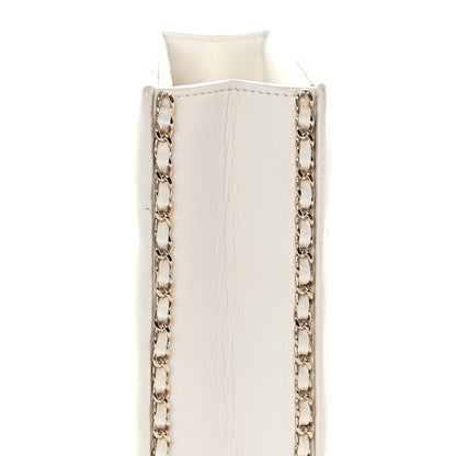 Chanel Caviar Quilted Evening Box Bag White 13 of 14