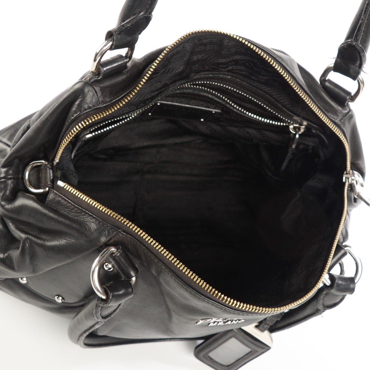 Prada Soft Calf Satchel Nero Black 6 of 10