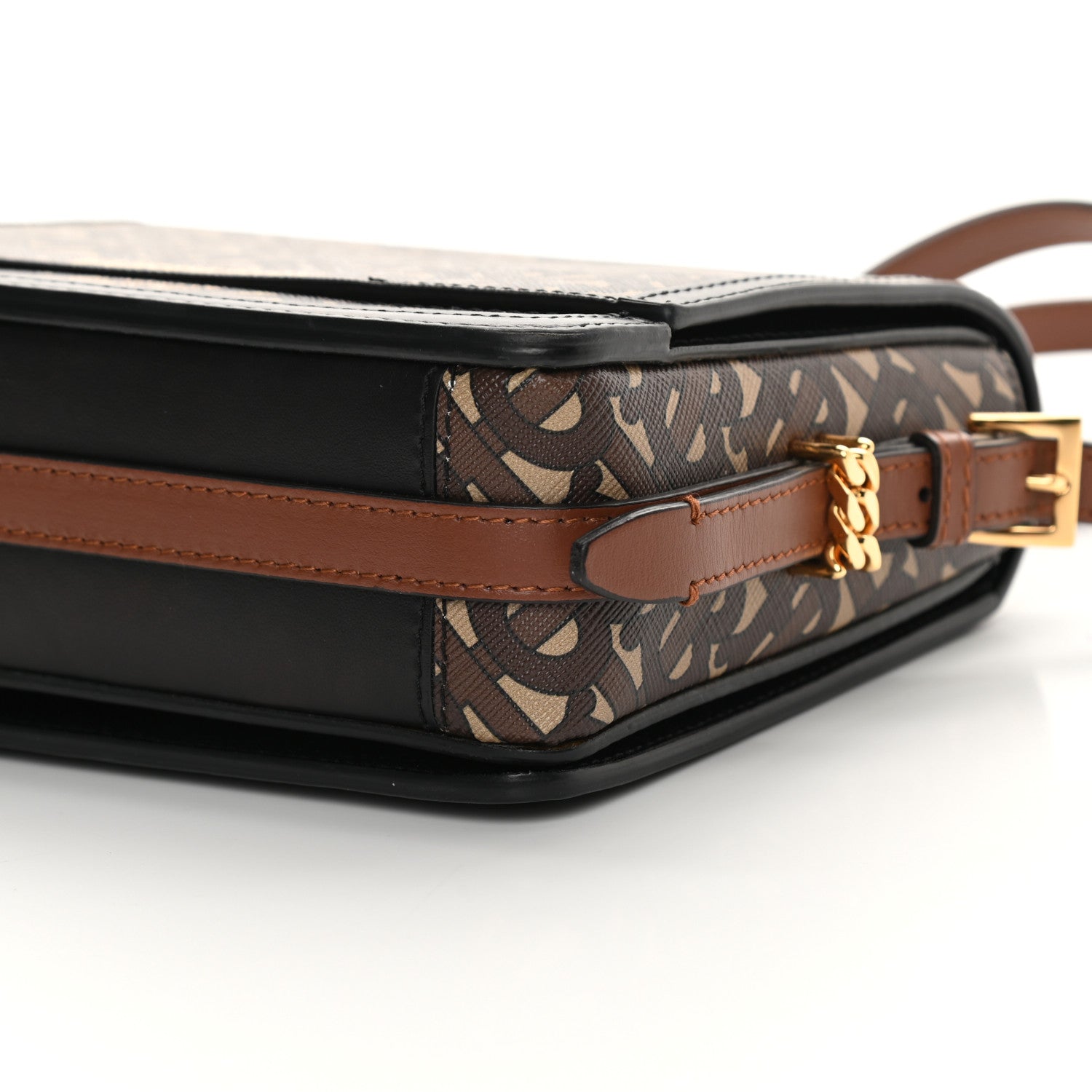 Burberry E-Canvas Monogram Small Grace Bag Bridle Brown 11 of 13