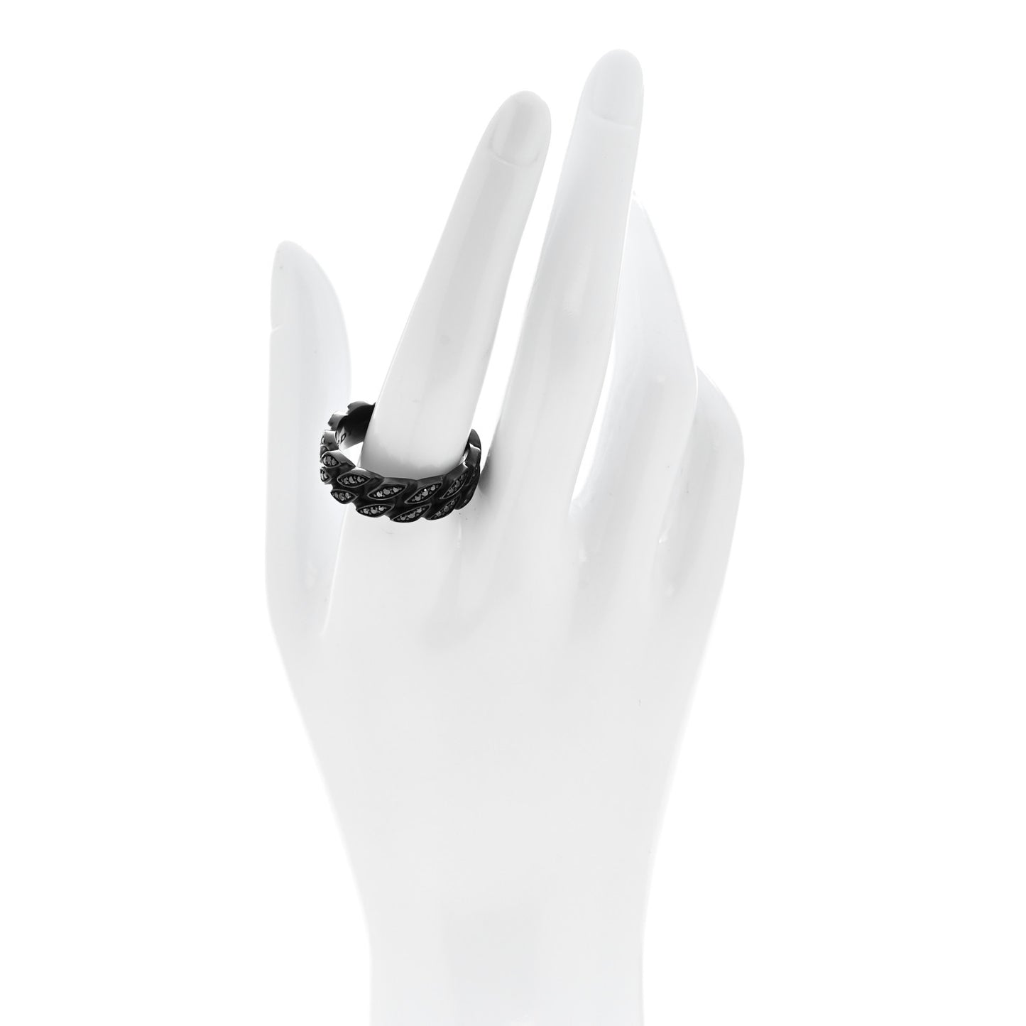 Titanium Black Diamond 8mm Curb Chain Ring 68 12.25